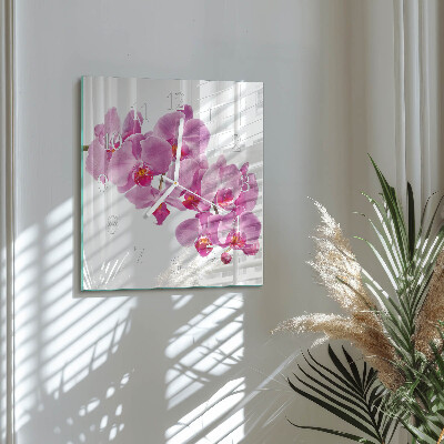 Szögletes fali üvegóra Orchidea