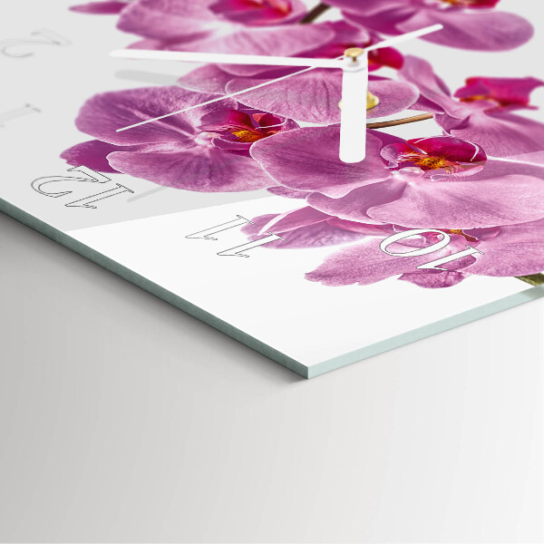 Szögletes fali üvegóra Orchidea
