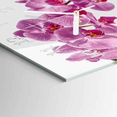 Szögletes fali üvegóra Orchidea