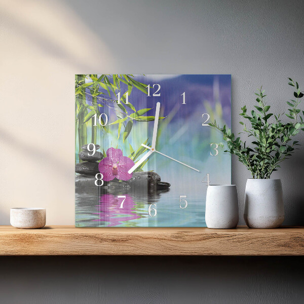 Szögletes fali üvegóra Gyógyfürdő Orchidea