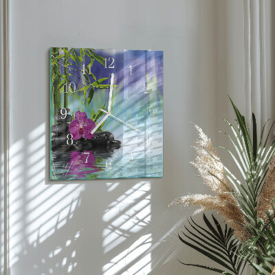Szögletes fali üvegóra Gyógyfürdő Orchidea