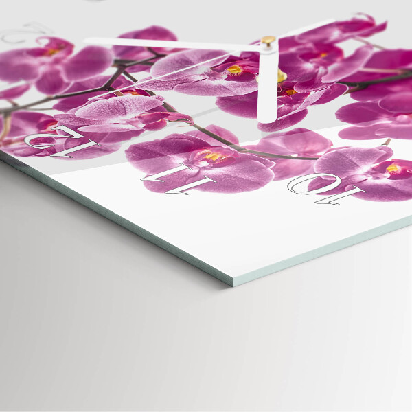Szögletes fali üvegóra Orchidea