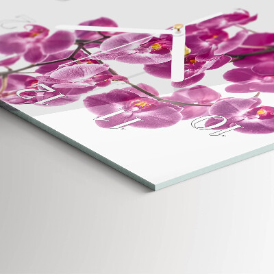 Szögletes fali üvegóra Orchidea