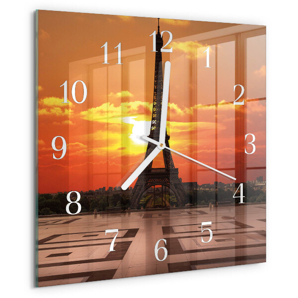 Szögletes fali üvegóra Eiffel-torony