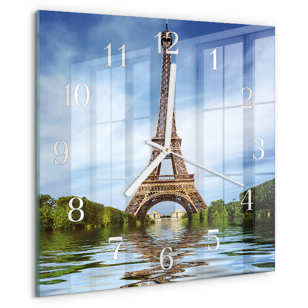 Szögletes fali üvegóra Eiffel-torony