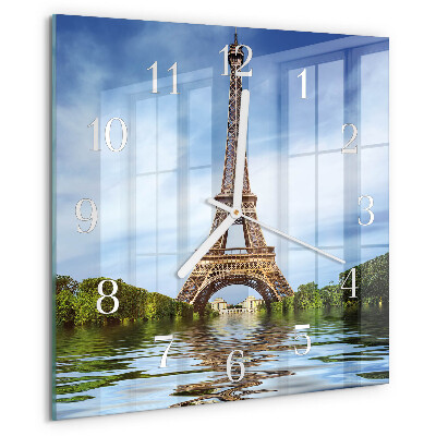 Szögletes fali üvegóra Eiffel-torony