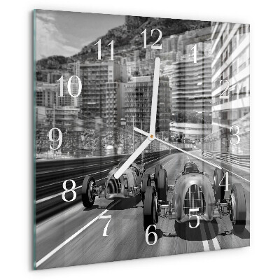 Szögletes fali üvegóra Versenyautó