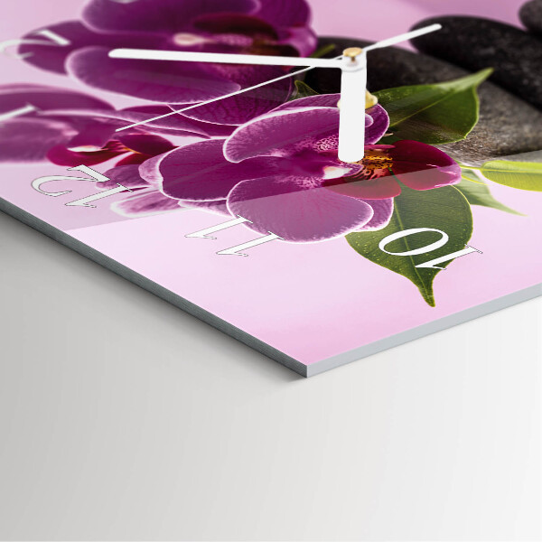 Szögletes fali üvegóra Orchidea