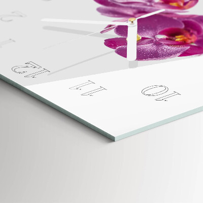Szögletes fali üvegóra Orchidea