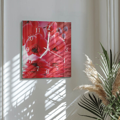 Szögletes fali üvegóra Orchidea