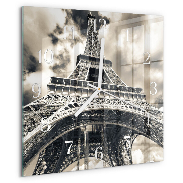 Szögletes fali üvegóra Eiffel-torony