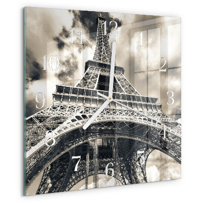 Szögletes fali üvegóra Eiffel-torony