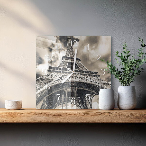 Szögletes fali üvegóra Eiffel-torony