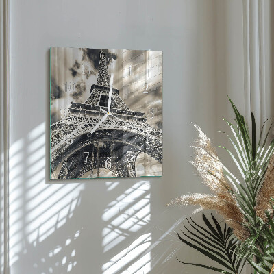 Szögletes fali üvegóra Eiffel-torony