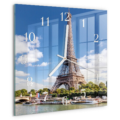Szögletes fali üvegóra Eiffel-torony