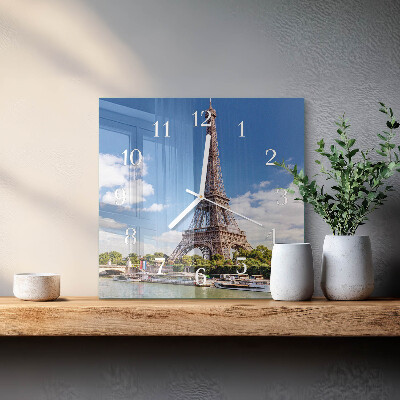 Szögletes fali üvegóra Eiffel-torony