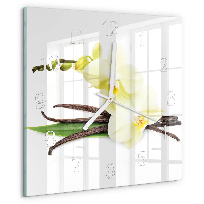 Szögletes fali üvegóra Vanília orchidea