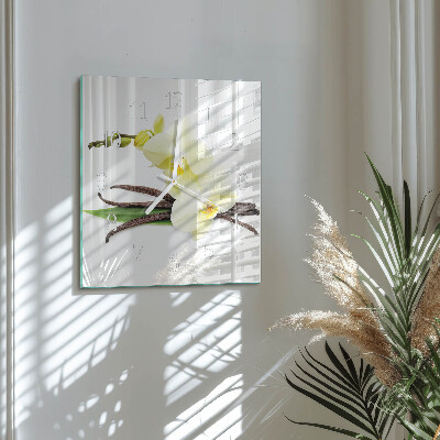 Szögletes fali üvegóra Vanília orchidea