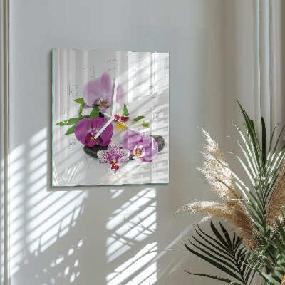Szögletes fali üvegóra Orchidea