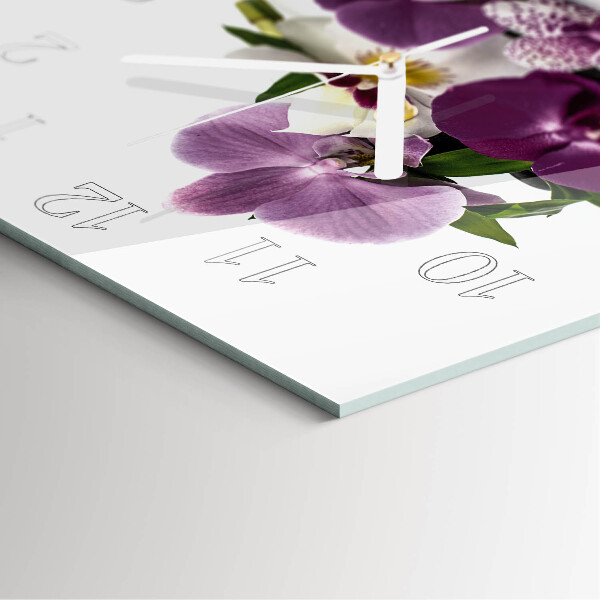 Szögletes fali üvegóra Orchidea