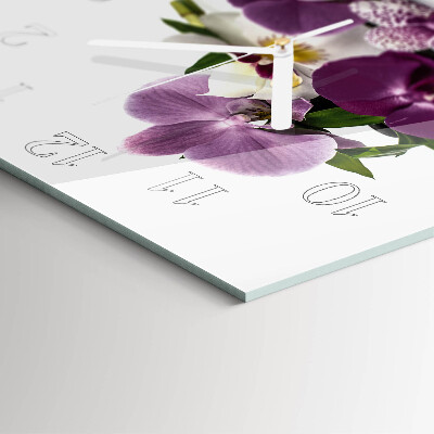 Szögletes fali üvegóra Orchidea