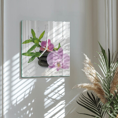 Szögletes fali üvegóra Orchidea