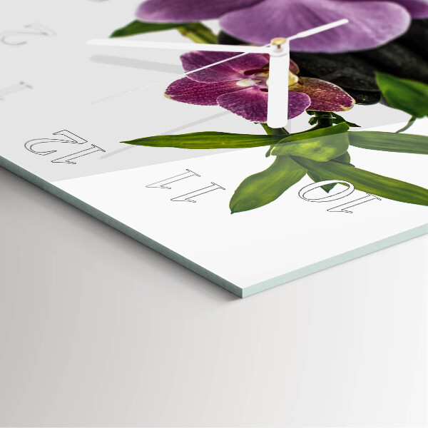 Szögletes fali üvegóra Orchidea