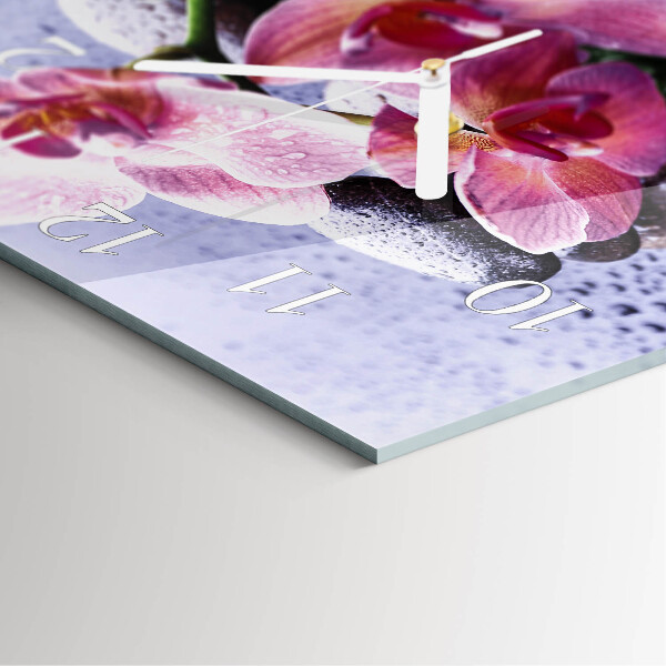 Szögletes fali üvegóra Orchidea