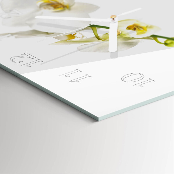 Szögletes fali üvegóra Orchidea