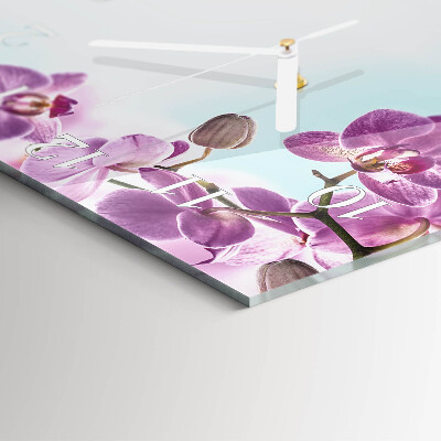 Szögletes fali üvegóra Orchidea