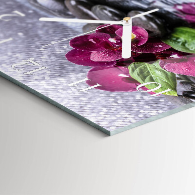 Szögletes fali üvegóra Orchidea
