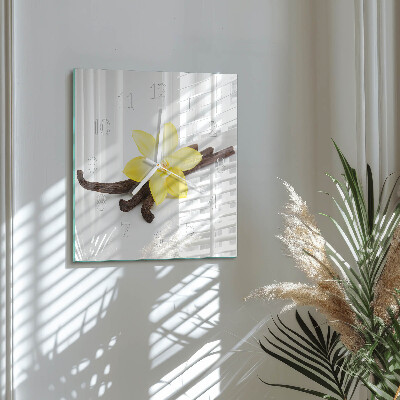 Szögletes fali üvegóra Vanília orchidea