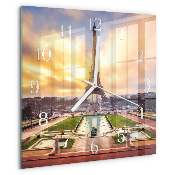 Szögletes fali üvegóra Eiffel-torony