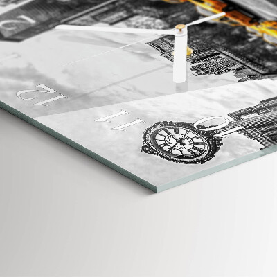 Szögletes fali üvegóra Taxi