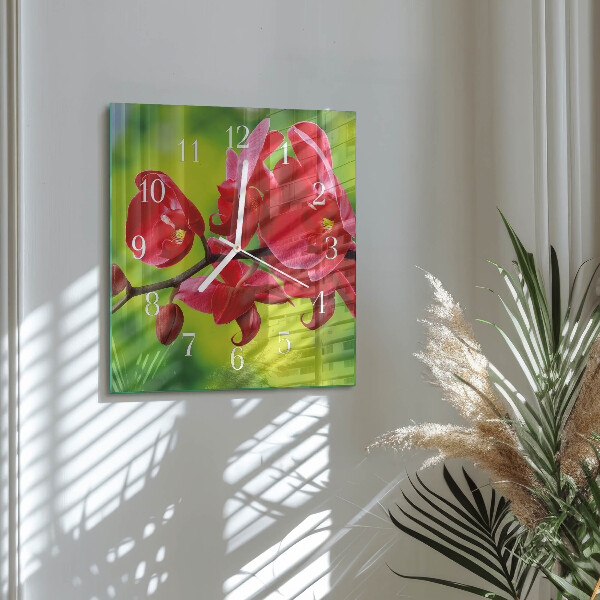 Szögletes fali üvegóra Orchidea