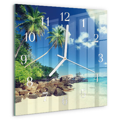 Szögletes fali üvegóra Palm Beach