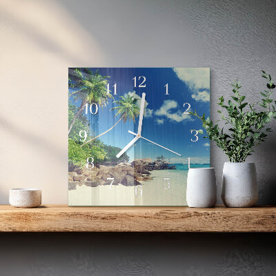 Szögletes fali üvegóra Palm Beach
