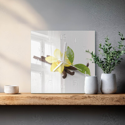 Szögletes fali üvegóra Vanília orchidea