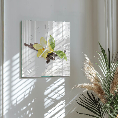 Szögletes fali üvegóra Vanília orchidea