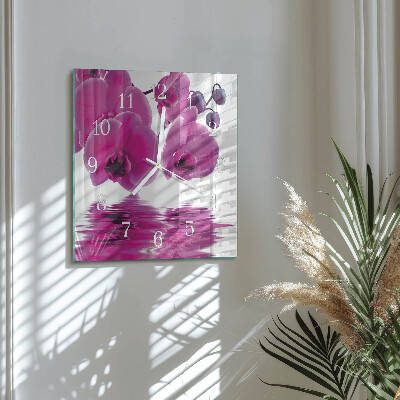 Szögletes fali üvegóra Orchidea