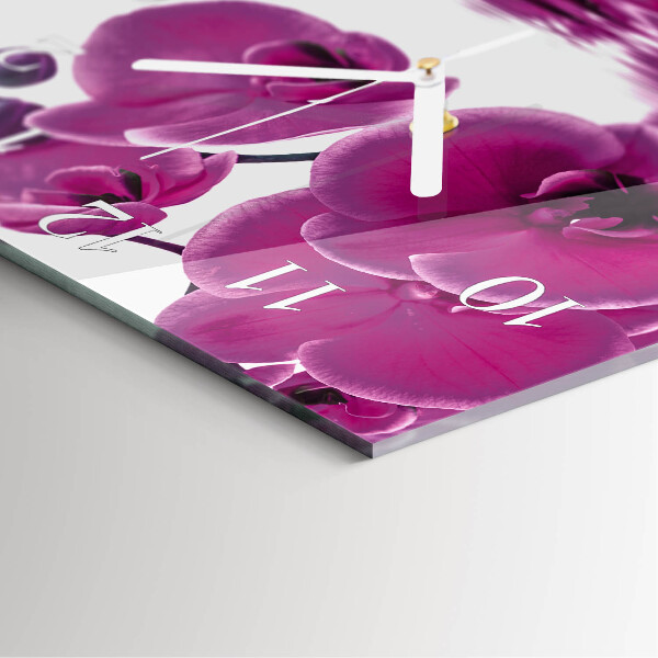 Szögletes fali üvegóra Orchidea
