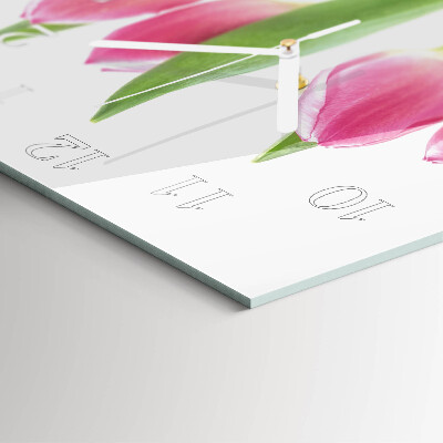 Szögletes fali üvegóra Tulipánok