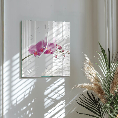 Szögletes fali üvegóra Orchidea