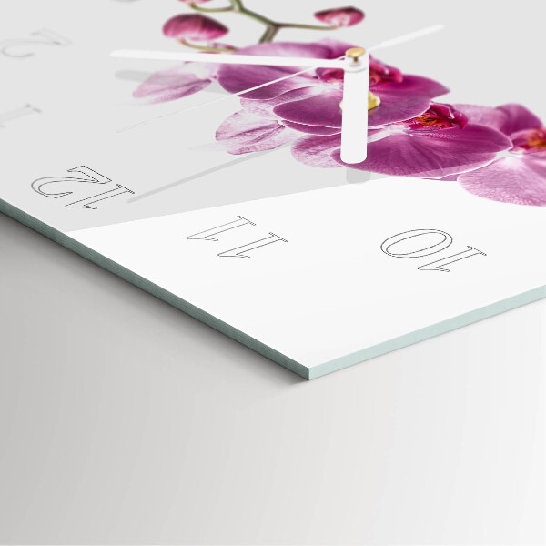 Szögletes fali üvegóra Orchidea