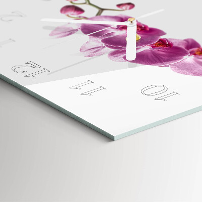 Szögletes fali üvegóra Orchidea