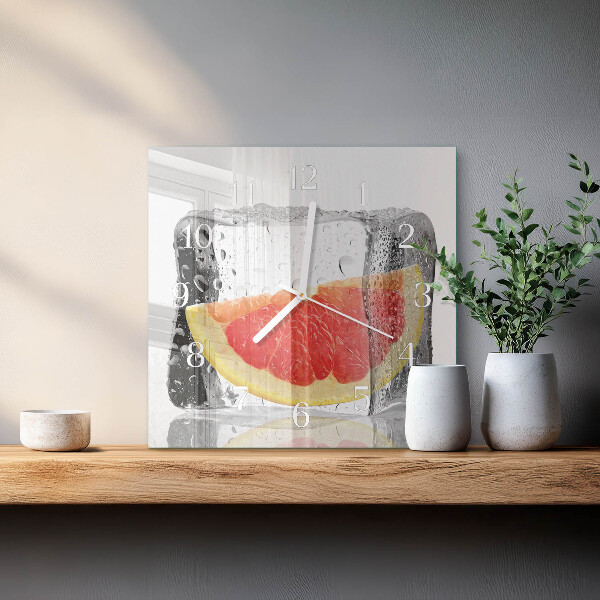 Szögletes fali üvegóra Grapefruit fagylalt