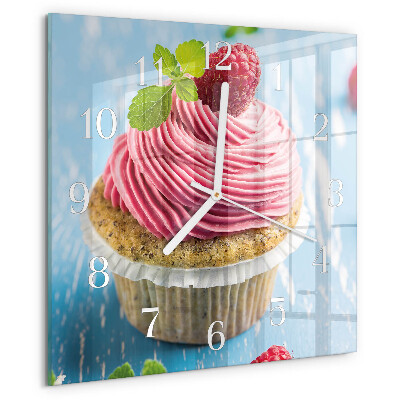 Szögletes fali üvegóra Málnás muffin