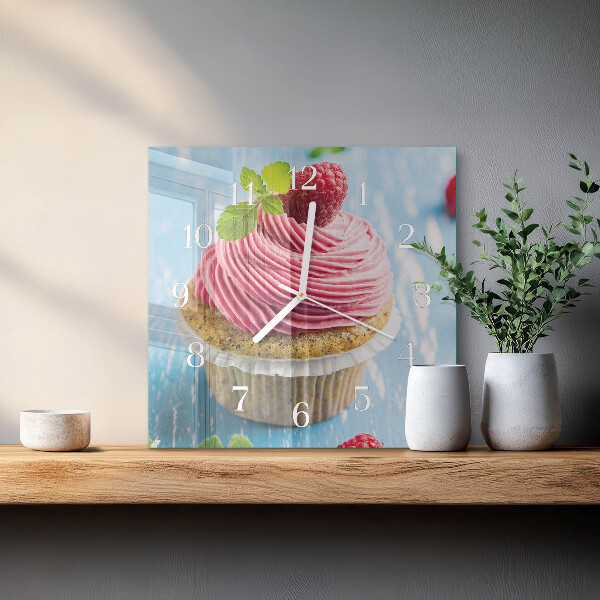 Szögletes fali üvegóra Málnás muffin