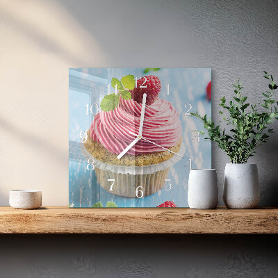 Szögletes fali üvegóra Málnás muffin