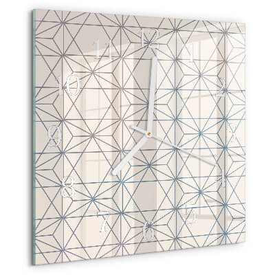 Szögletes fali üvegóra Geometrikus minta